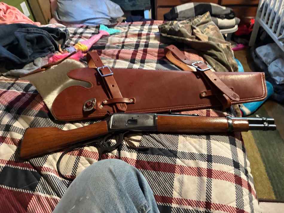 Rossi ranch hand with leather scabbord 